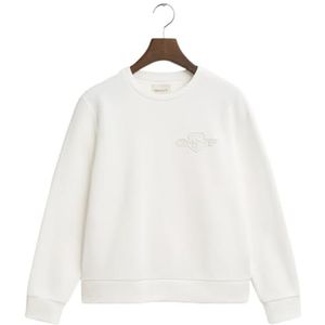 GANT - Sweatshirt - Wit - Effen - Lange Mouw