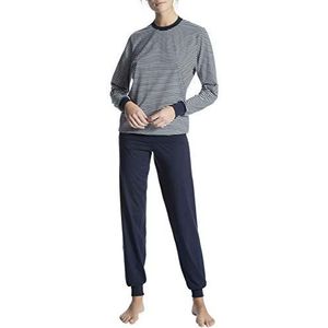 CALIDA Dames Soft Jersey Fun tweedelige pyjama, blauw (Peacoat Blue 488), XL