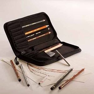 Conté à Paris 50168, schetspennen wallet set, geselecteerde pigmenten zorgen voor een hoge lichtechtheid en pure kleuren in potloodvorm - 10 schetspennen