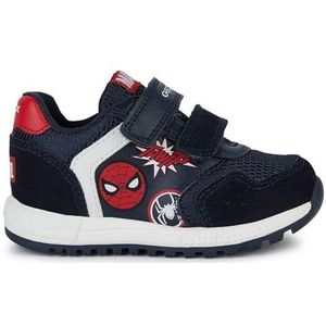 Geox B Alben Boy B Sneakers, marineblauw/rood, 25 EU, rood (navy red), 25 EU