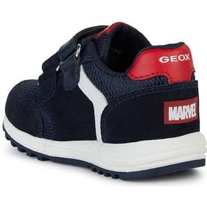 Geox B Alben Boy B Sneakers, marineblauw/rood, 25 EU, rood (navy red), 25 EU