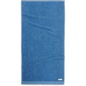 TOM TAILOR handdoek, set van 2, 50 x 100 cm, 100% katoen/badstof, met hanger en label met logo, kleur Bath Towel blauw (Cool Blue)