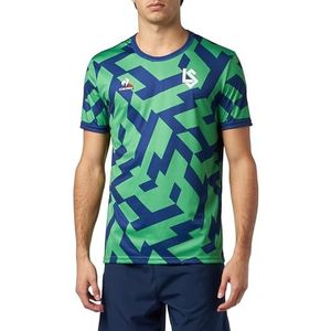 Le Coq Sportif Lausanne Pré Match SS 23 M trui groen, blauw, L heren, Groen/Blauw, L