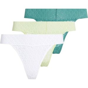 CALVIN KLEIN Dames LOW RISE BIKINI 3PK, Multi, M, Multi (Wit/Highline Groen/Levendig Teal), M