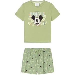 Women'Secret Korte pyjama voor dames, multilicentie, Groen, S