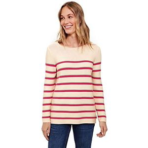 Cecil Gebreide damestrui, gestreept, Raw Zand Beige, M