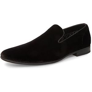 Steve Madden Laight Loafer voor heren, Zwart fluweel, 44 EU