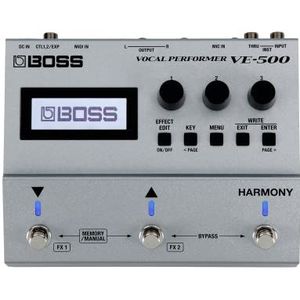 BOSS VE-500 Vocal Performer | Geavanceerde Vocal Multi-Effects Unit voor Zingende Gitaristen | Krachtige Tools voor je Pedalboard | Auto Harmony en Pitch Correctie | Gitaar Input