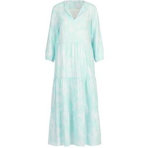 Mint & Mia Dames linnen casual jurk, blauw-lichtblauw, 42