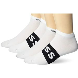 BOSS mens 2 Pack Big Logo Ankle Casual Sock, White, 7 13 US