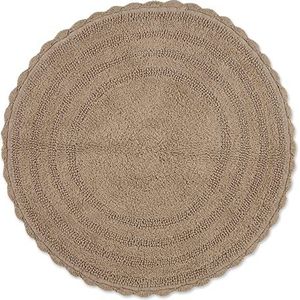 DII Gehaakte collectie omkeerbare badmat, rond, diameter 27,5 inch, steen