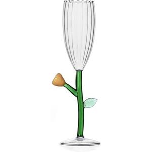 BOTANICA Optische fluit bloem barnsteen - H 27 cm