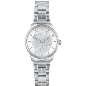 BREIL Horloge Lucille-collectie kwartsuurwerk slechts tijd - 2 uur en stalen armband voor vrouwen, zilver, Een Maat, Armband