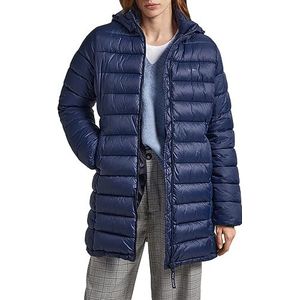 Pepe Jeans Maddie Long Puffer Jacket voor dames, Blauw (Dulwich), S