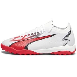 PUMA Voetbalschoen Ultra Match Tt heren Technische Sport Schoen , White Black Fire Orchid Red , 45 EU