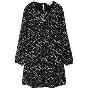 TOM TAILOR meisjes jurk, 36819 - Zwart En Wit Polka Dot, 152