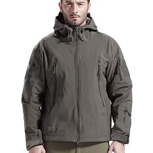 FREE SOLDIER Heren grijze winter waterdichte jas, outdoor jas, Grijs, M