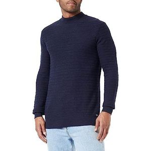 TOM TAILOR Uomini Gebreide trui van wol 1032305, 13160 - Knitted Navy Melange, M