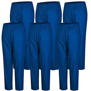 MISEMIYA - Verpakking met 6 stuks, uniseks, elastisch, uniformen, medische uniformen, blauw 37, S
