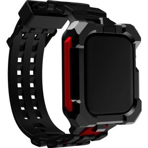 Element Case Speciale Ops horlogeband en hoes voor Apple Watch Series, Zwart/Rood, 41mm, Militair