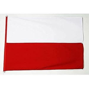 Polen Vlag 150x90 cm Buitengebruik - Poolse vlaggen 100 x 150 cm - Banner 3x5 ft tergal met ringen - AZ FLAG
