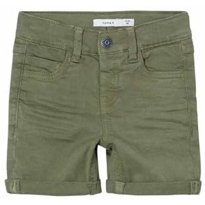NMMSILAS Slim L TWI Shorts 9587-MF TB, diep lichen green, 110 cm