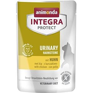 Animonda Integra Protect Adult Urinary Struvitstein, animonda natvoer voor katten, hoogwaardig kattenvoer, nat graanvrij, dieetvoer voor katten met urinestenen, met kip, 24 x 85 g