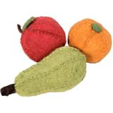 PAPOOSE TOYS - Fruits en Laine feutrée-friet, poire, oranje speelgoedvoer, meerkleurig (PP042)