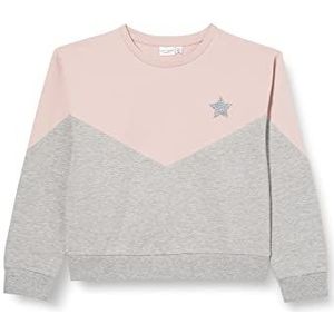 NAME IT Girl Sweatshirt Colorblock, gemengd grijs, 122/128 cm