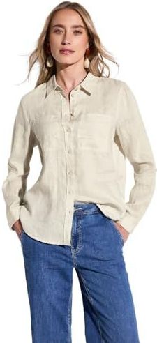 Street One - Linnen Overhemdblouse - Lichtgroen - Linnen