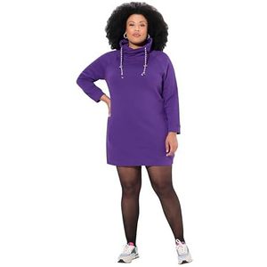 Ulla Popken Jurk, brede kraag, Diep violet, 42/44 NL