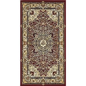 Luxor Living Kendra tapijt, polypropyleen, crème/rood, 80 x 150 cm