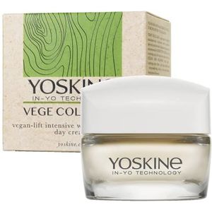 Yoskine Vege Collageen Day Cream - Gezichtscrème voor dames - vochtinbrengende crème gezicht - anti-aging crème vrouwen - rimpels nacht- en dagcrème - Veganistische lift