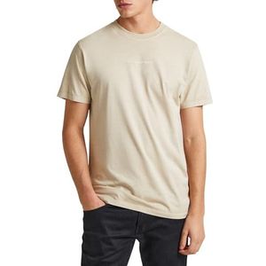 Pepe Jeans Dave T-shirt voor heren, Bruin (Licht Beige), L