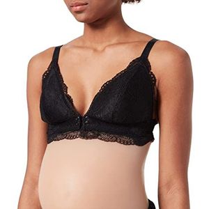 MAMA.LICIOUS Dames Mlzenina Lace Nursing Bra A Noos voedingsbeha, zwart, S