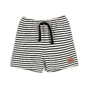 Koton Babyboys Trekkoord Label Detail Shorts, Marine Stripe (01m), 3-4 Jaar
