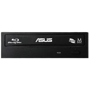 Asus BW-16D1HT Retail Silent interne Blu-Ray brander (16x BD-R (SL), 12x BD-R (DL), 16x DVD±R, Retail, BDXL, Sata) zwart