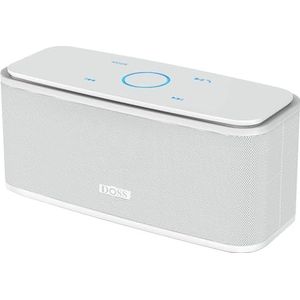 DOSS SoundBox Bluetooth-luidspreker Draadloze draagbare 12W touch-luidspreker met 12 uur speeltijd en dubbele driver draadloze luidsprekers met TF-kaart, microfoon en pure bas【Wit】