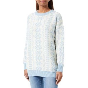 aleva Gebreide damestrui 15425014-AL04, blauw wolwit, M/L, Blauw wolwit, M/L