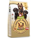 GranataPet Liebling's Mahlzeit Junior gevogelte, droge voer voor honden, voedsel voor honden zonder granen en zonder toegevoegde suikers, gezond en compleet voer, 10 kg