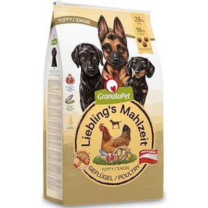GranataPet Liebling's Mahlzeit Junior gevogelte, droge voer voor honden, voedsel voor honden zonder granen en zonder toegevoegde suikers, gezond en compleet voer, 10 kg