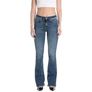 Replay Dames Flare Fit Jeans Joella, 009, medium blue., 26W x 30L