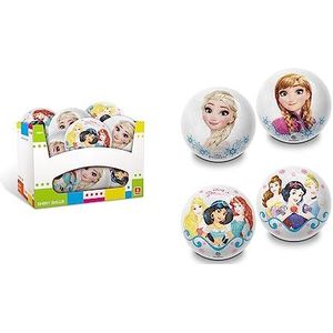Mondo Toys-Shiny Glitter Balls Disney Frozen & Prinses ballen, doos met 12 gesorteerde stukken in 2 patronen, ideaal voor feestjes en verjaardagen 05636, kleur wit glitter, diameter 10 cm, 05636