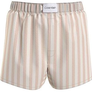 Calvin Klein Boxershort voor dames, Chambray Stripe_stone Grijs, L