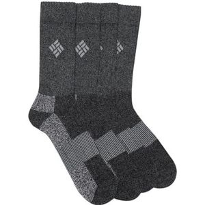 Columbia Moisture Control Crew Herensokken, pack van 4, Zwart, 6-12