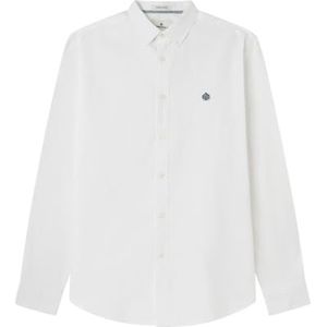 SPRINGFIELD Oxford overhemd basic voor heren, standaard wit, XS