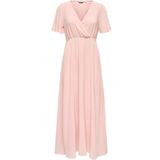 Onlstar - Midi-jurk - V-Hals - Korte Mouwen - Wikkelsluiting - Lang - Relaxed Fit