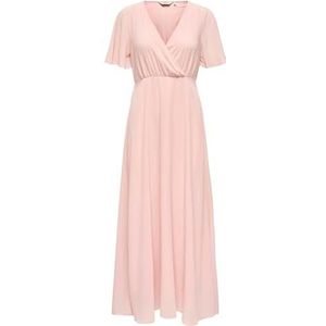 Onlstar - Midi-jurk - V-Hals - Korte Mouwen - Wikkelsluiting - Lang - Relaxed Fit