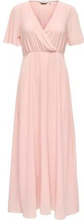 Onlstar - Midi-jurk - V-Hals - Korte Mouwen - Wikkelsluiting - Lang - Relaxed Fit