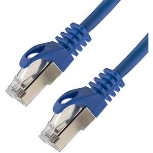 Netwerkkabel S/FTP PIMF Cat. 7 1,00 meter blauwe patchkabel Gigabit Ethernet LAN DSL CAT7 kabel